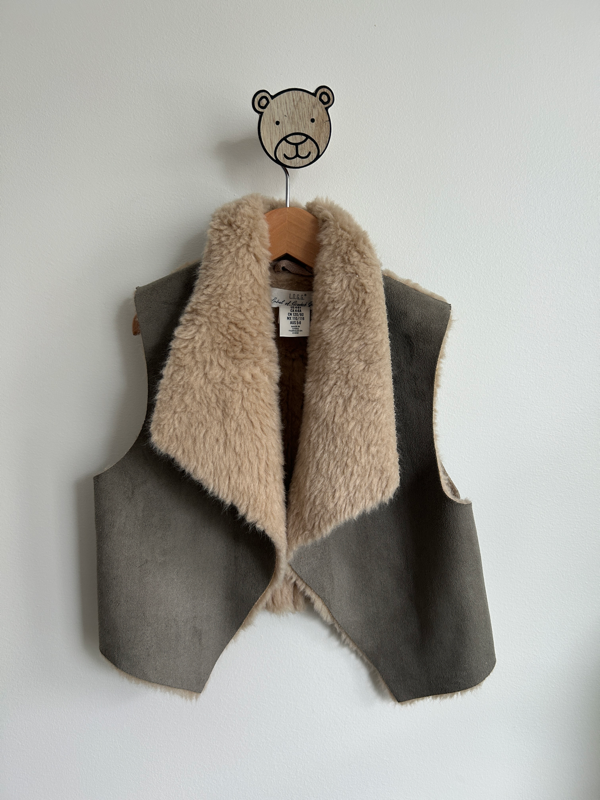 Faux fur suede on sale vest